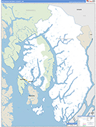 Ketchikan Gateway County Wall Map Basic Style